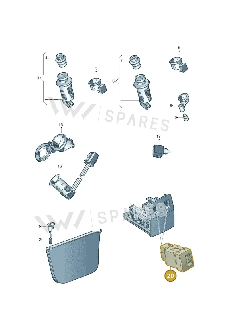 3T0963106AWHS — Skoda Octavia ambiente (2008-2013) diagram 663919700, position 20