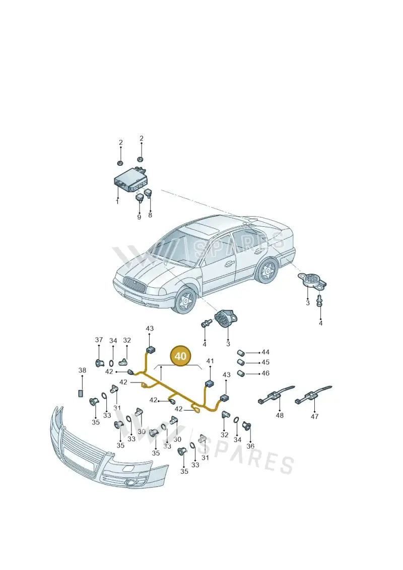 3T0971095B — Skoda Superb Ambition (2009-2015) diagram 671919510, position 40