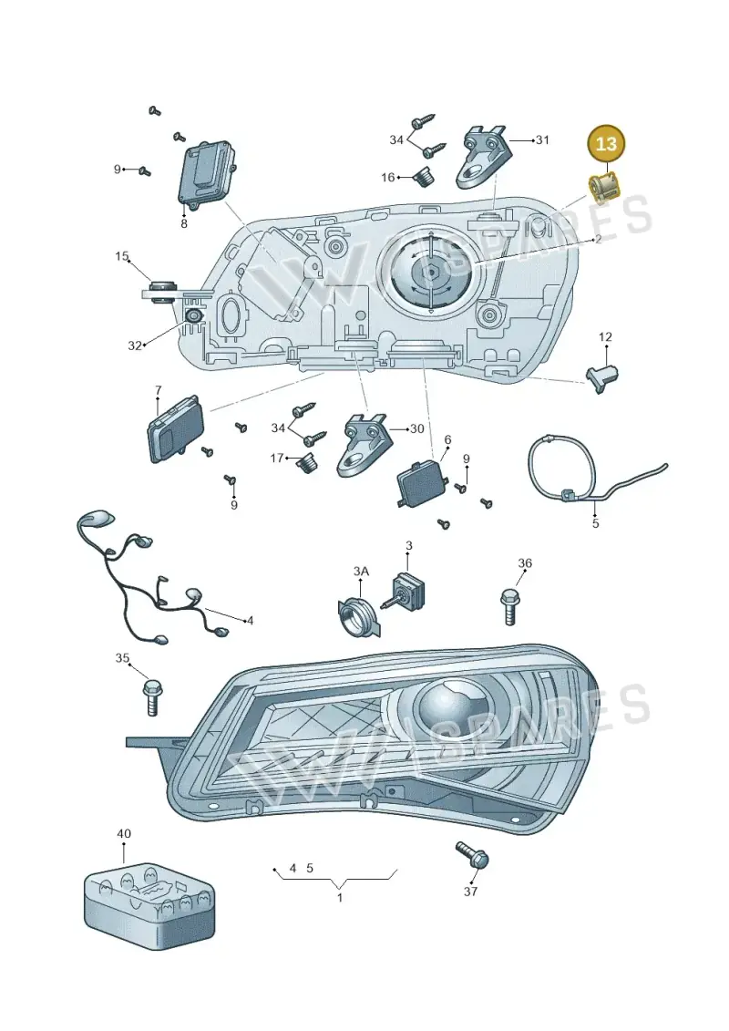 3T0998141 — Skoda Superb Combi (2015-2024) diagram 851941100, position 13