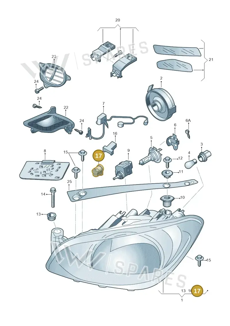 3T0998141 — Skoda Citigo (2019-2021) diagram 727941100, position 17