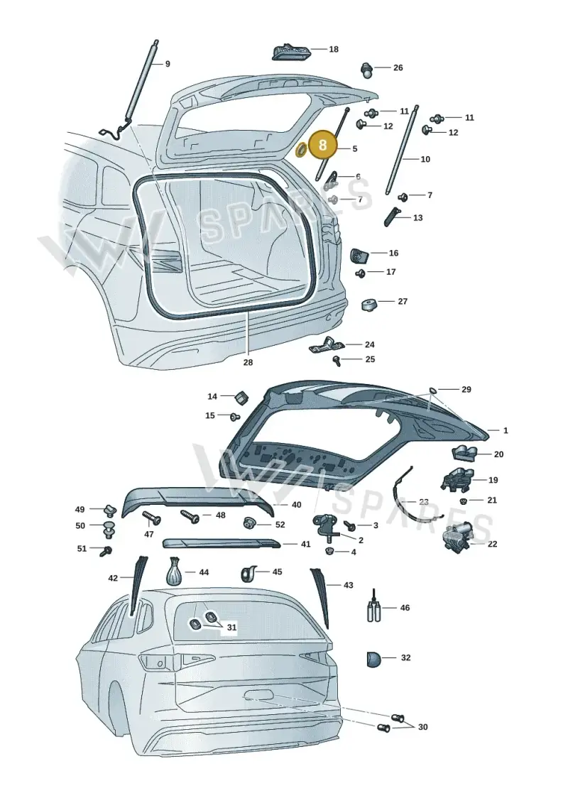 3T9827721 — Skoda Enyaq (2020-) diagram 50a827000, position 8
