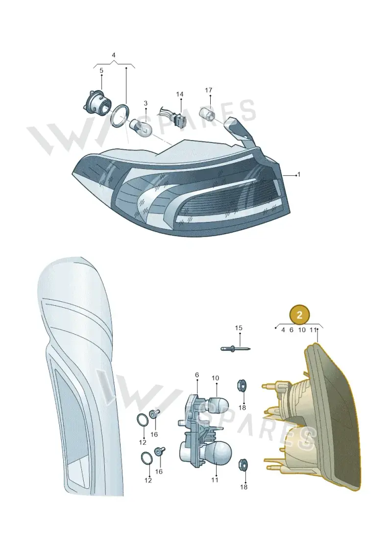 3TD945093 — Skoda Superb Ambition (2009-2015) diagram 671945050, position 2