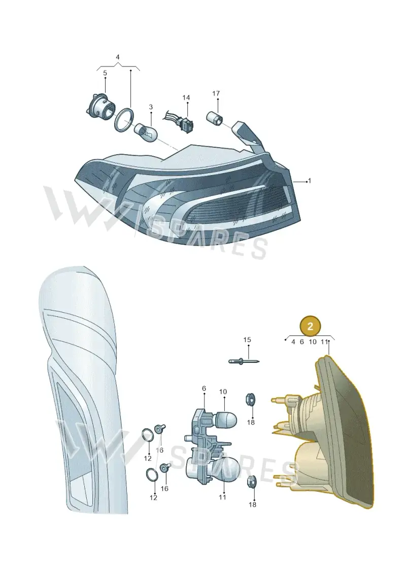 3TD945094 — Skoda Superb Ambition (2009-2015) diagram 671945050, position 2