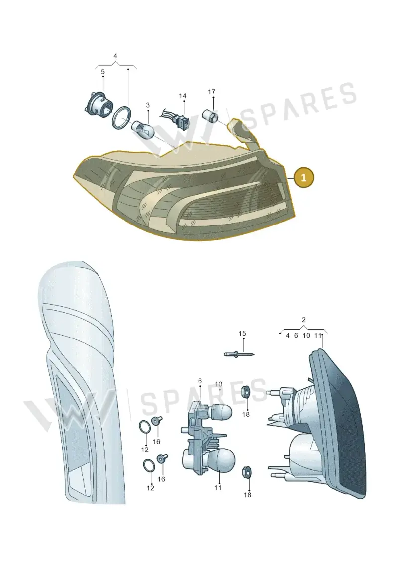 3TD945095 — Skoda Superb Ambition (2009-2015) diagram 671945050, position 1