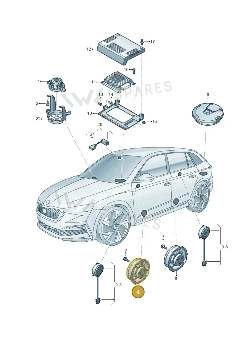 3V0035411J — Skoda Kamiq (2019-) diagram 584035035, position 4