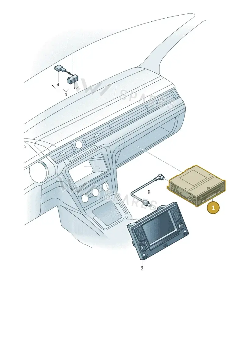 3V0035824A — Skoda Superb Combi (2015-2024) diagram 851000160, position 1