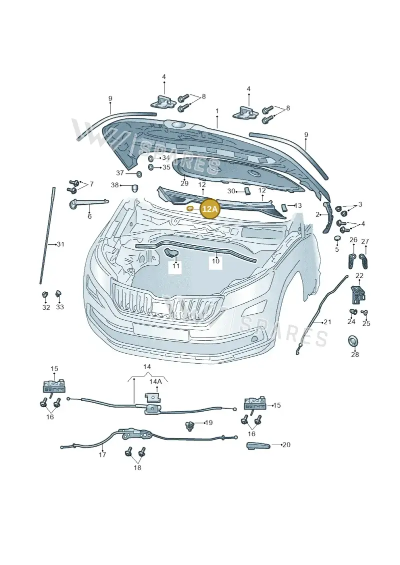 3V08194479B9 — Skoda Kamiq (2019-) diagram 584823000, position 12A