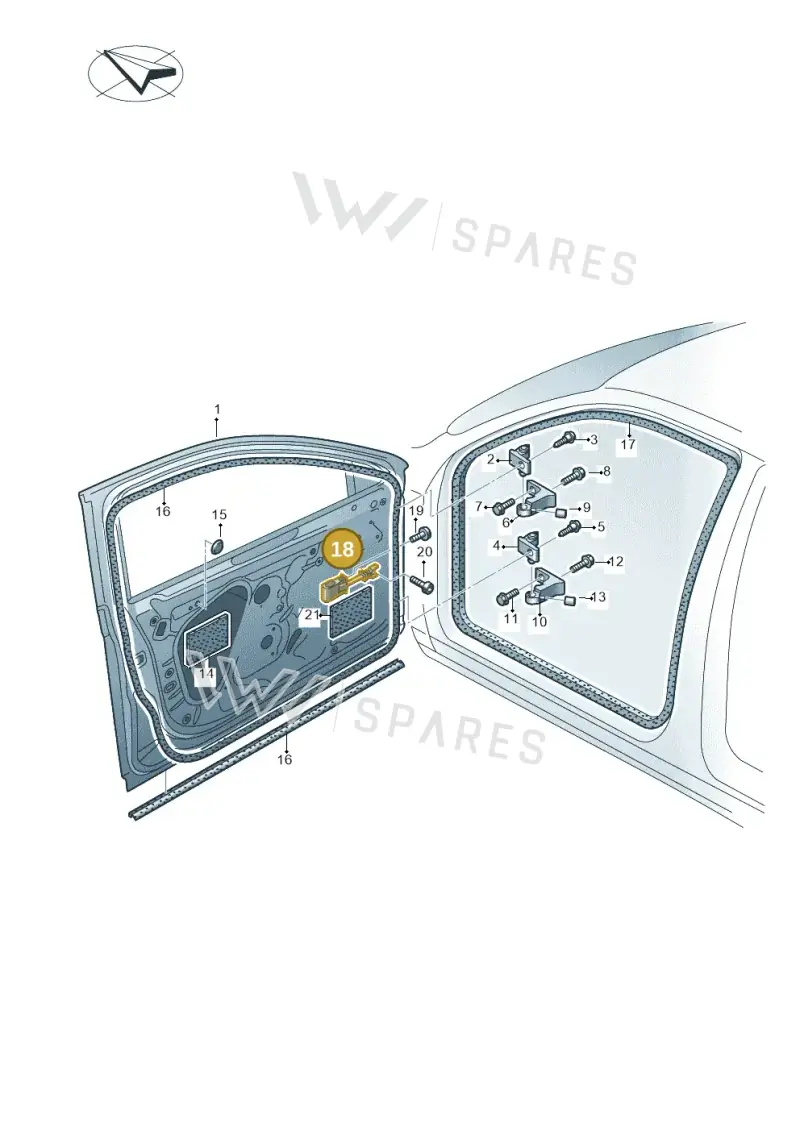 3V0837249 — Skoda Superb Combi (2015-2024) diagram 851831000, position 18