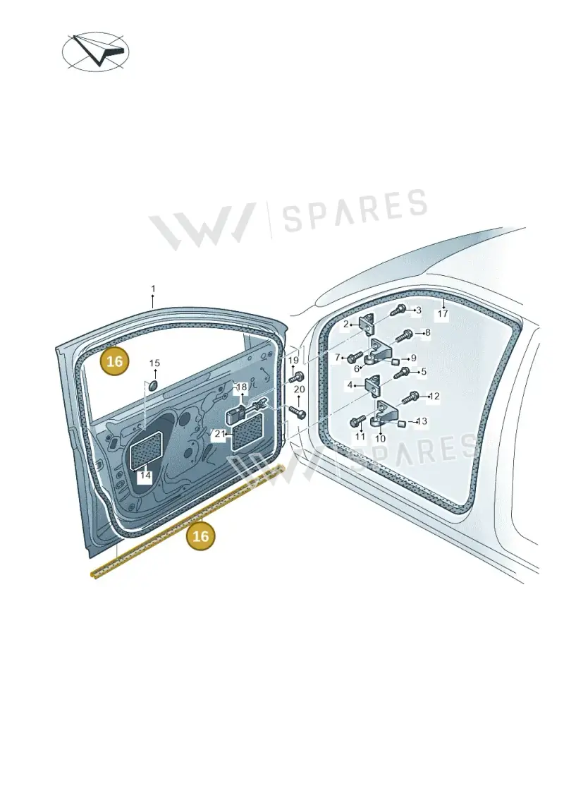 3V0837701E5AP — Skoda Superb Combi (2015-2024) diagram 851831000, position 16