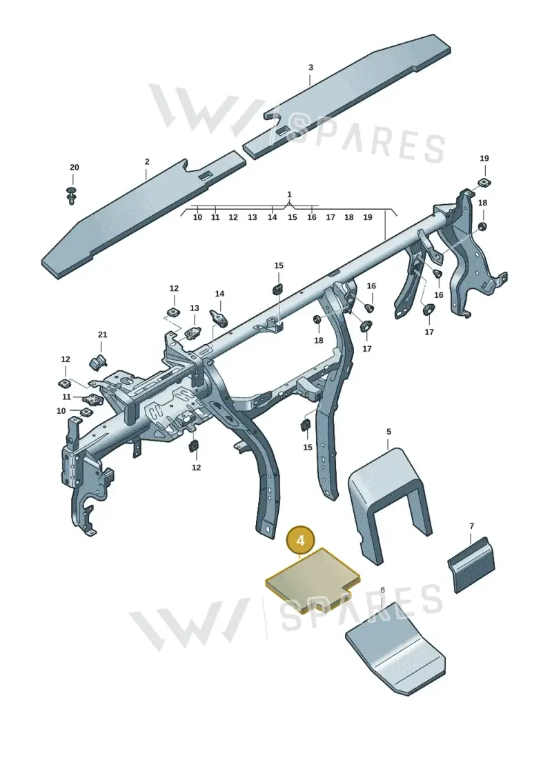 3V0863969B — Skoda Superb Combi (2023-) diagram 3p0857000, position 4