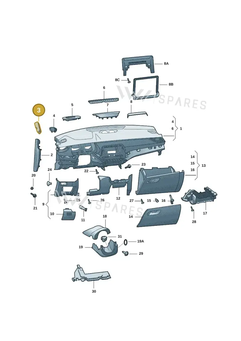 3V0863983 — Skoda Octavia (2021-) diagram 5dd857010, position 3