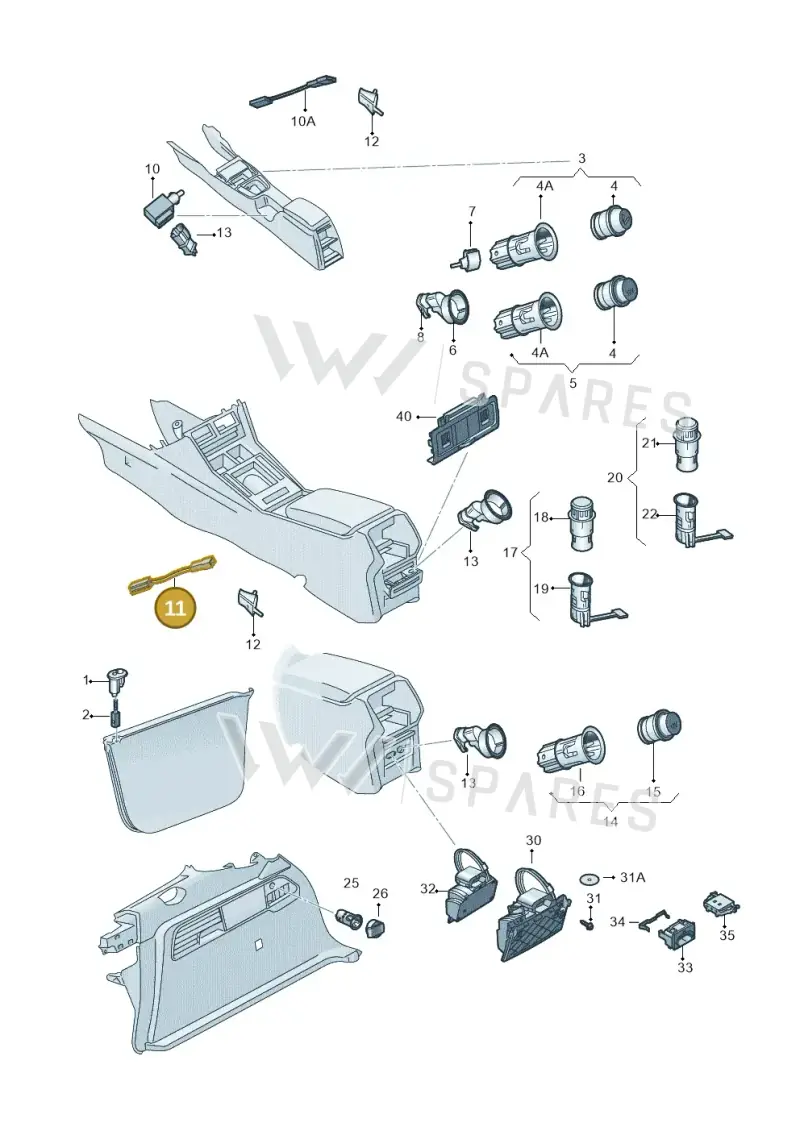 3V0919173A — Skoda Superb Combi (2015-2024) diagram 851919700, position 11