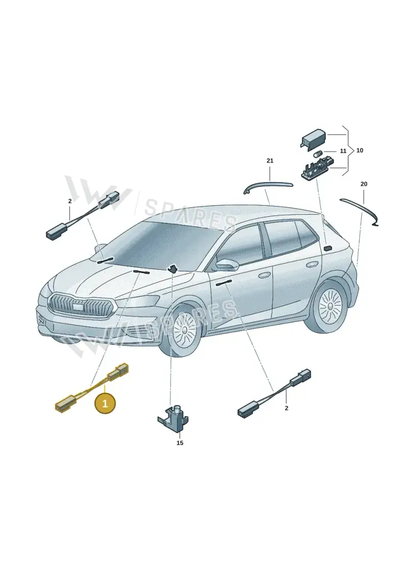 3V0919173 — Skoda Fabia (2021-2022) diagram 6vn947005, position 1