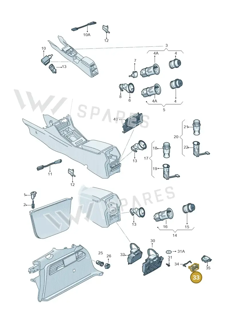 3V0919565A9B9 — Skoda Superb Combi (2015-2024) diagram 851919700, position 33