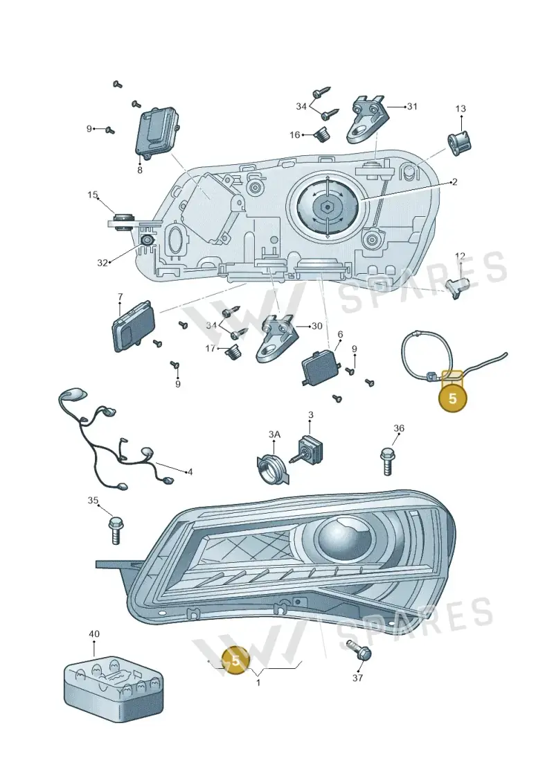 3V0941579A — Skoda Superb Combi (2015-2024) diagram 851941100, position 5