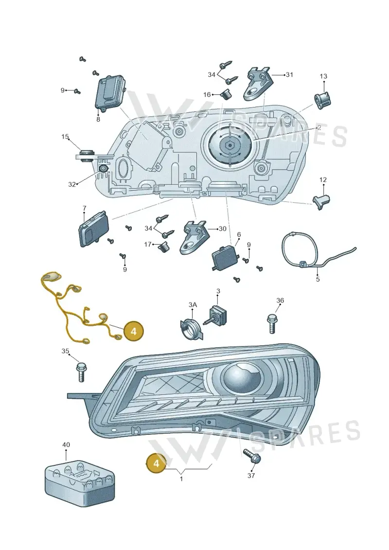 3V0941813A — Skoda Superb Combi (2015-2024) diagram 851941100, position 4