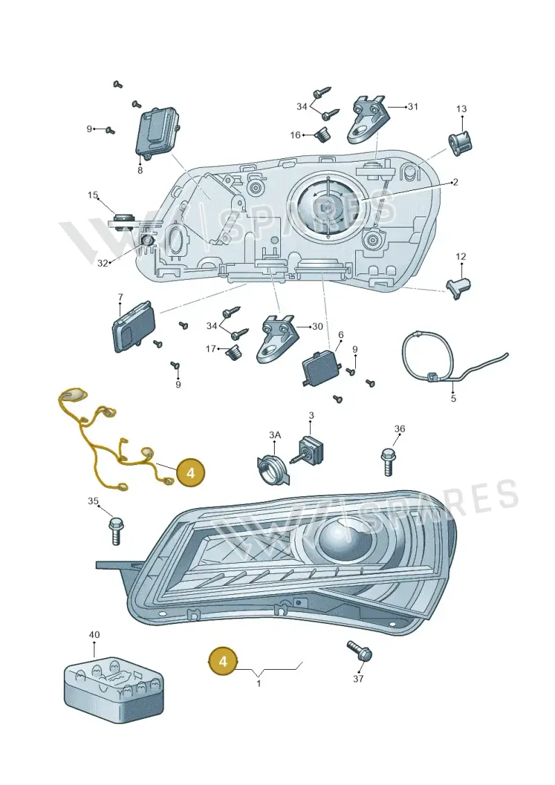 3V0941813C — Skoda Superb Combi (2015-2024) diagram 851941100, position 4