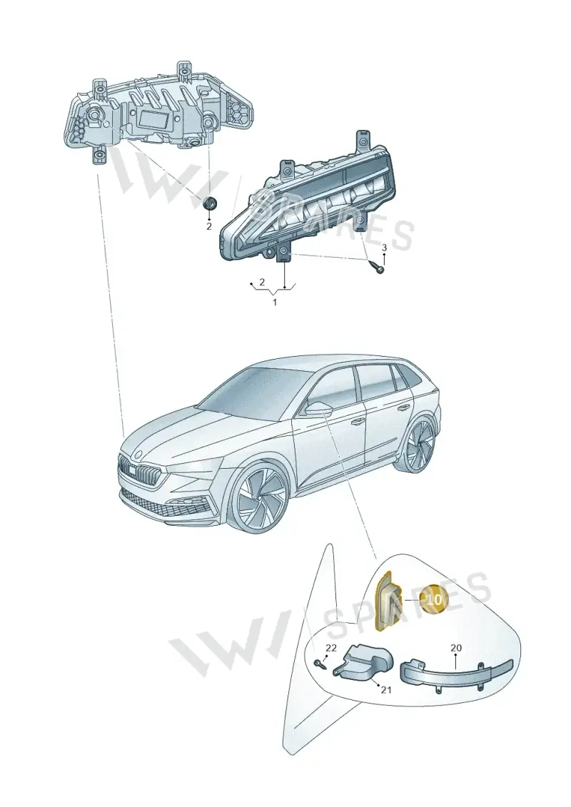 3V0949145 — Skoda Superb Combi (2015-2024) diagram 851941041, position 10