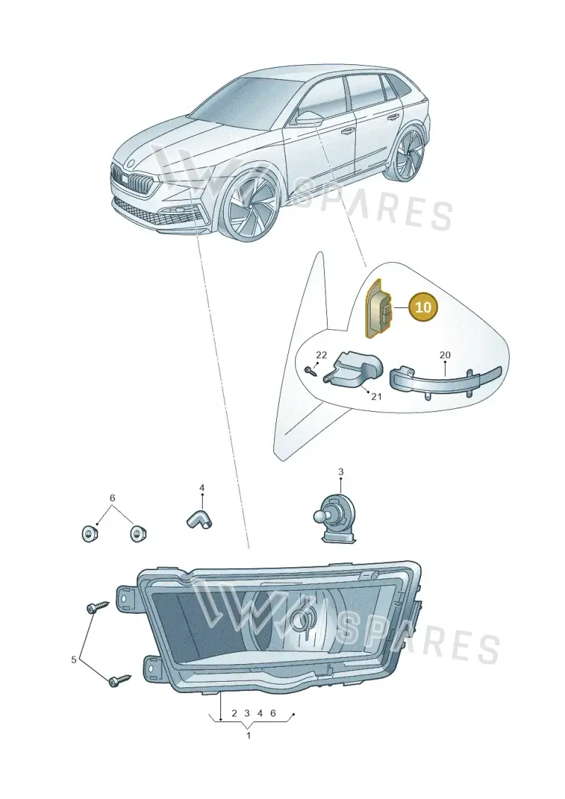 3V0949145 — Skoda Fabia (2021-) diagram 584941040, position 10