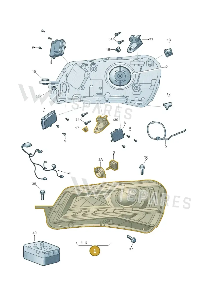 3V1941017A — Skoda Superb Combi (2015-2024) diagram 851941100, position 1