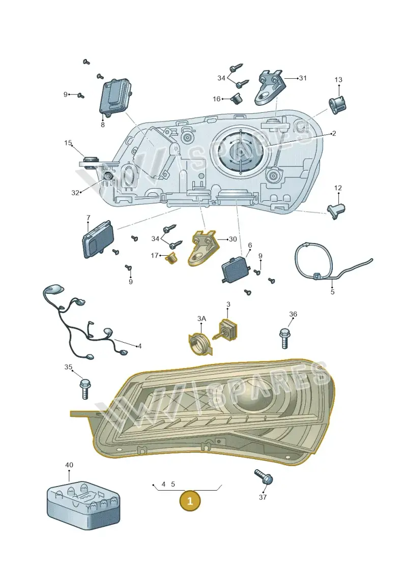 3V1941017B — Skoda Superb Combi (2015-2024) diagram 851941100, position 1