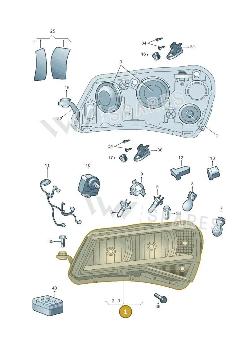 3V2941016 — Skoda Superb Combi (2015-2024) diagram 851941000, position 1