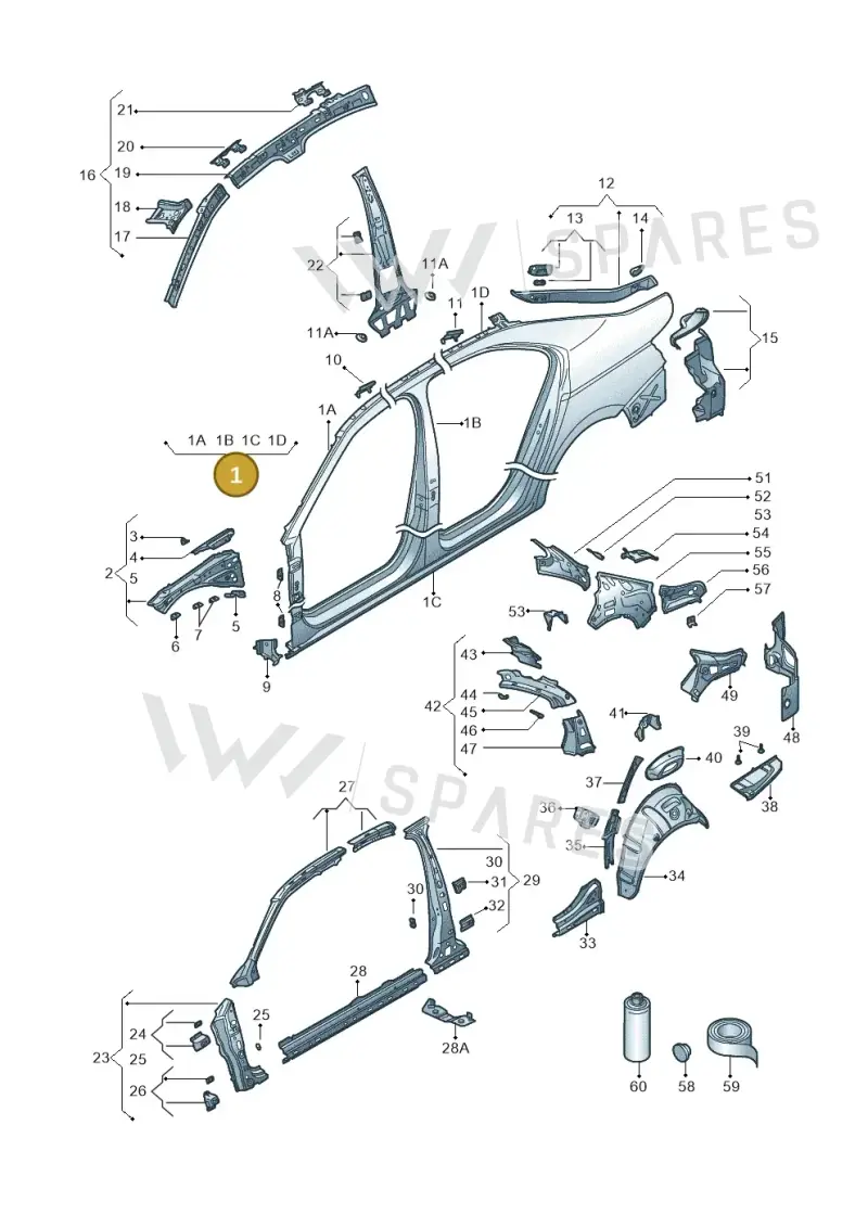 3V5809606 — Skoda Superb Combi (2015-2024) diagram 851809030, position 1