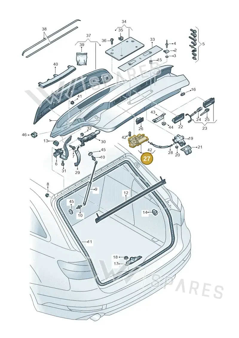 3V5827887B — Audi RS4 Avant (2017-2025) diagram 849827100, position 27