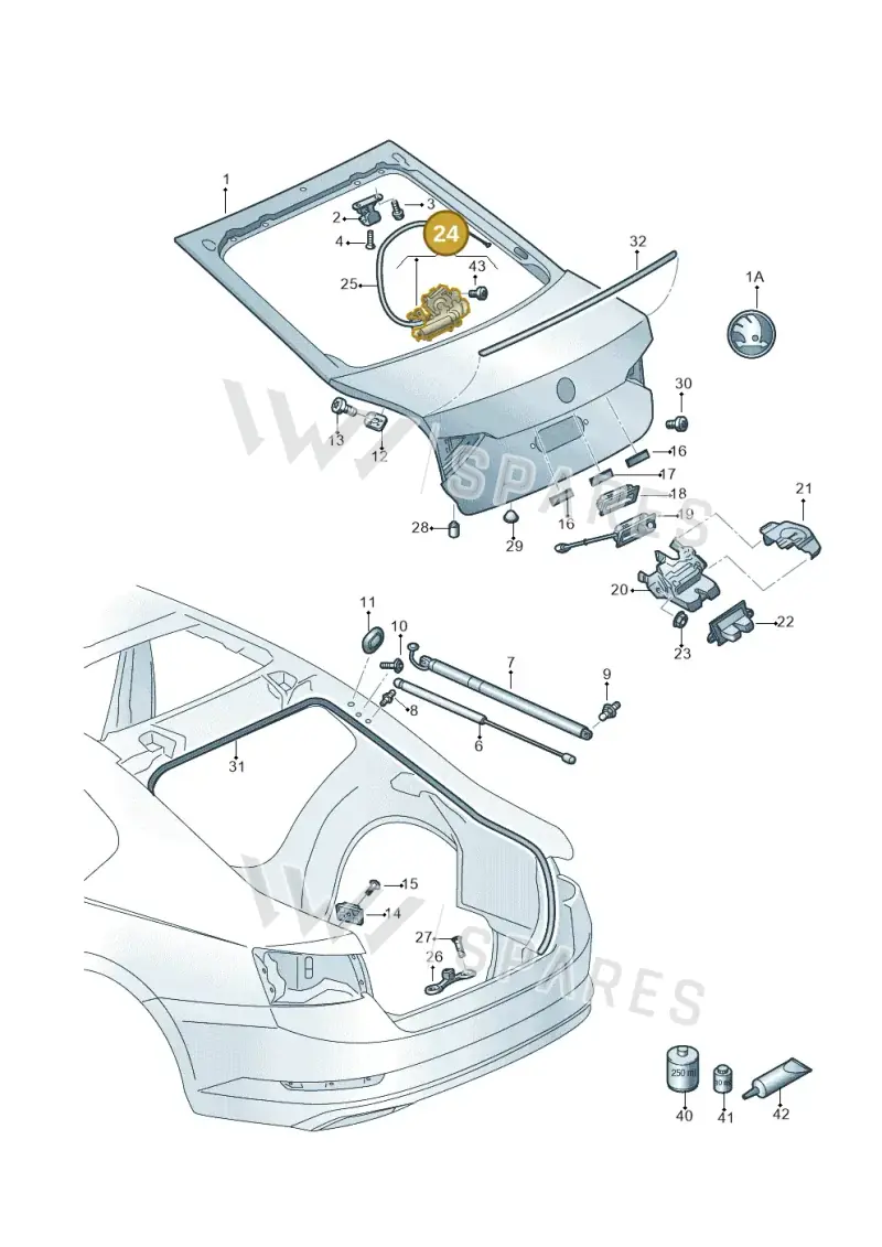 3V5827887B — Skoda Superb Combi (2015-2024) diagram 851827010, position 24