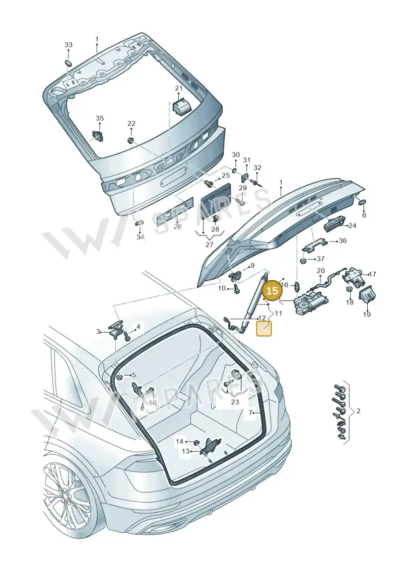 3V5827887C — Audi RS Q8 (2019-2025) diagram 429827000, position 15