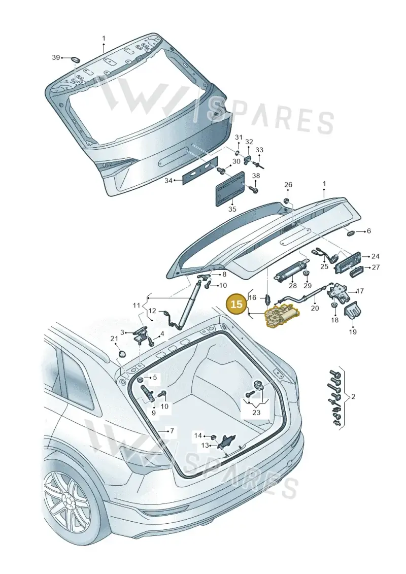 3V5827887C — Audi Q8 e-tron (2018-2025) diagram 586827000, position 15