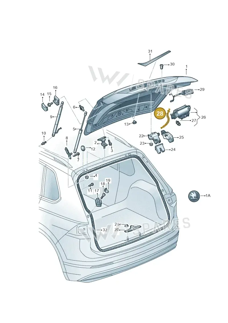 3V9827532A — Skoda Kodiaq (2018-2022) diagram 804827000, position 28