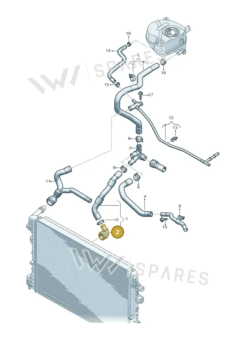 3WA122291C — Skoda Kodiaq (2024-) diagram 2ka121307, position 2