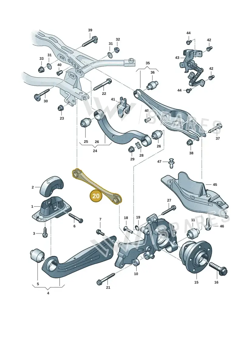 3WA501529A — Skoda Kodiaq (2024-) diagram 3j0505100, position 20