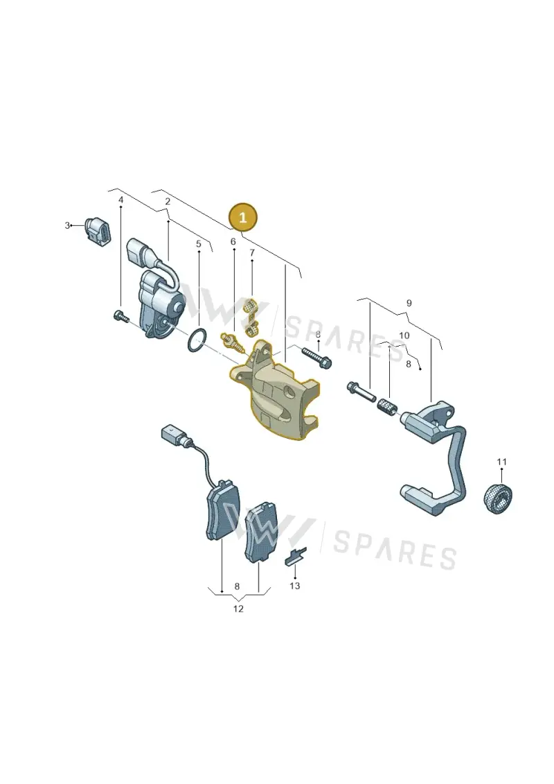 3WA615423 — Skoda Kodiaq (2024-) diagram 57x615605, position 1
