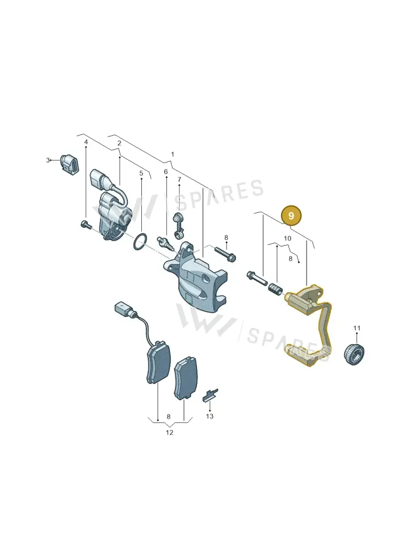 3WA615425 — Skoda Kodiaq (2024-) diagram 57x615605, position 9
