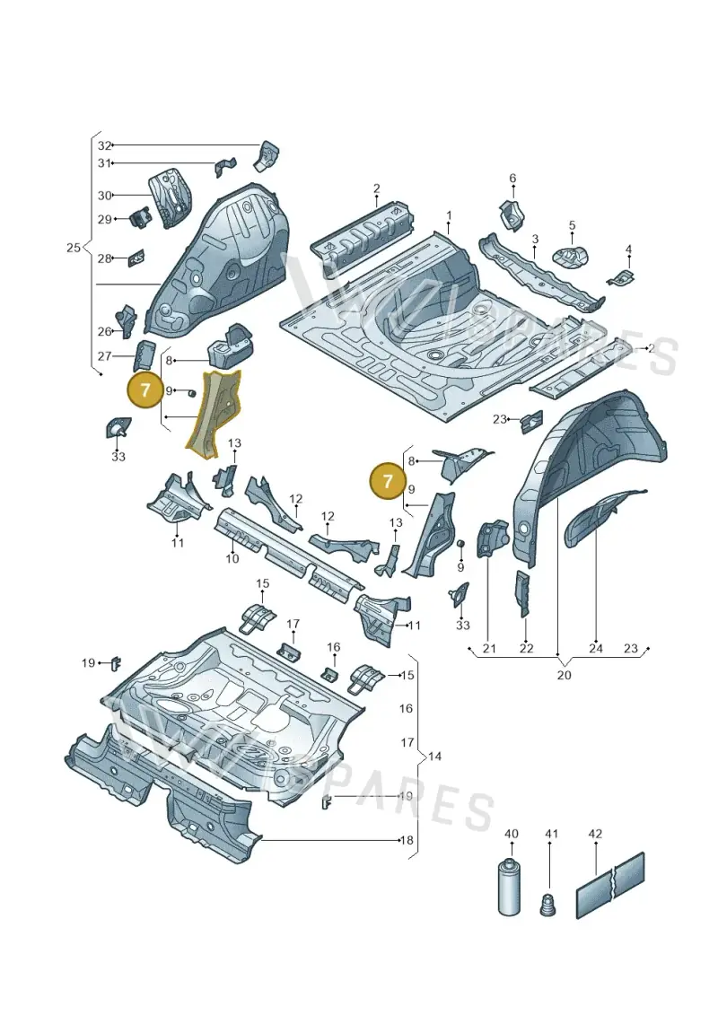 3WA802951 — Skoda Superb Combi (2023-) diagram 3p0803300, position 7