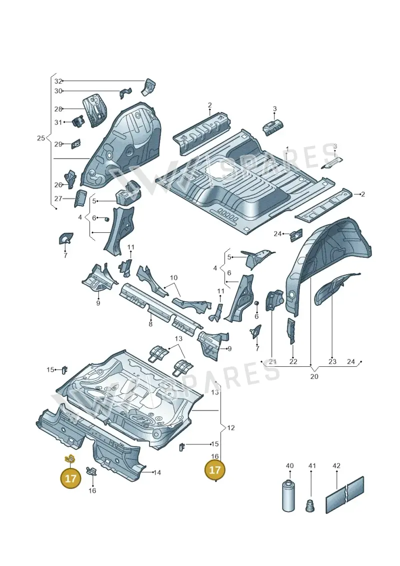 3WA805604 — Skoda Superb Combi (2023-) diagram 3p0803310, position 17