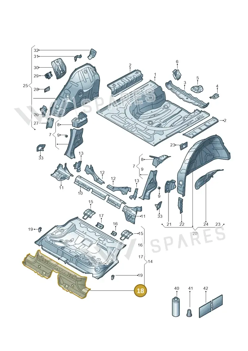 3WA813147 — Skoda Superb Combi (2023-) diagram 3p0803300, position 18