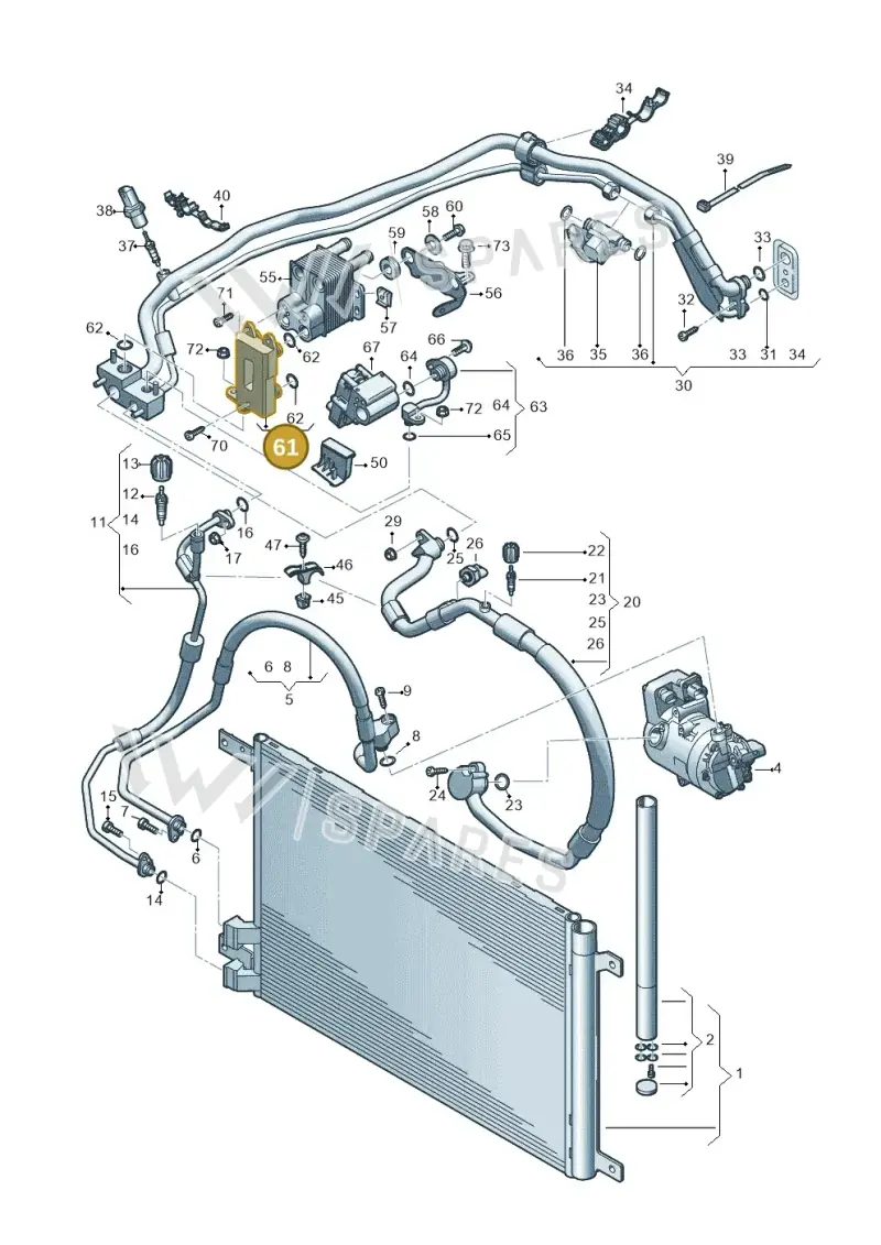 3WA816517 — Skoda Kodiaq (2024-) diagram 596260702, position 61