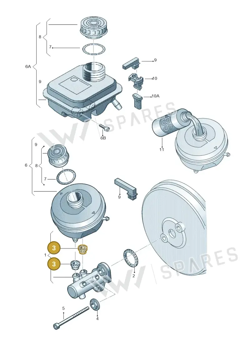 4A0611817A — Skoda SUPERB                 02> (2001-) diagram 156611100, position 3