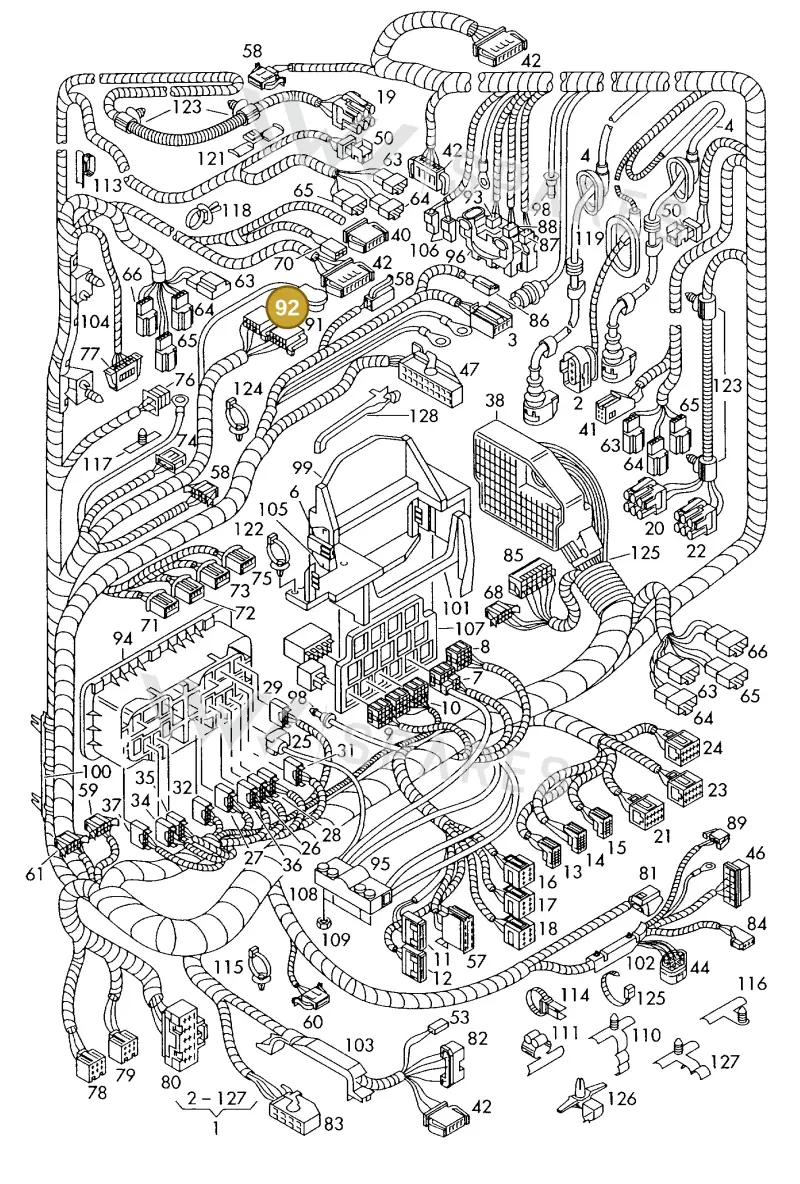 4A0972643 — Skoda FABIA/COMBI            05> (2004-) diagram 225971850, position 92
