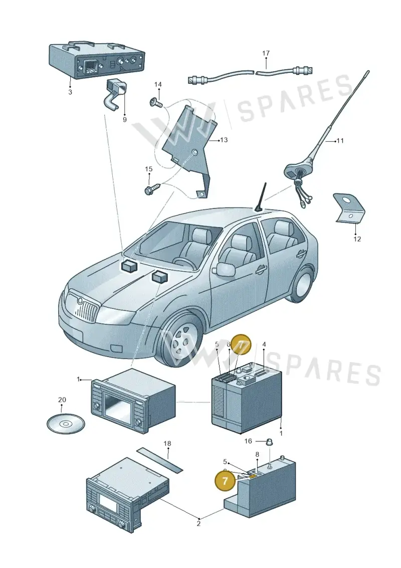 4A0972643B — Skoda FABIA/COMBI            05> (2004-) diagram 453919200, position 7