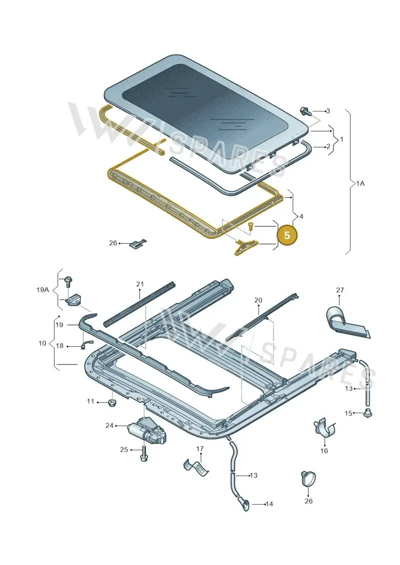 4B0877165 — Skoda Superb (2013-2015) diagram 632877100, position 5