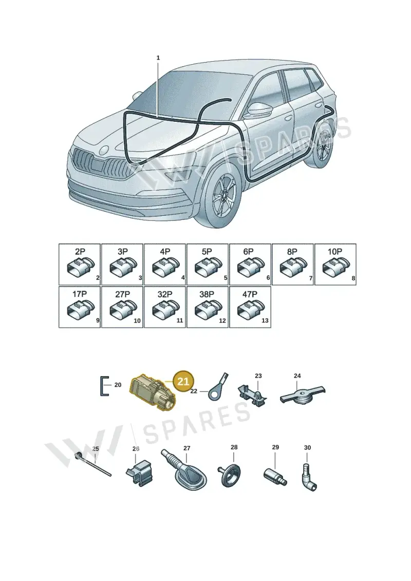 4E0035749F — Skoda Kodiaq (2018-2022) diagram 804971085, position 21