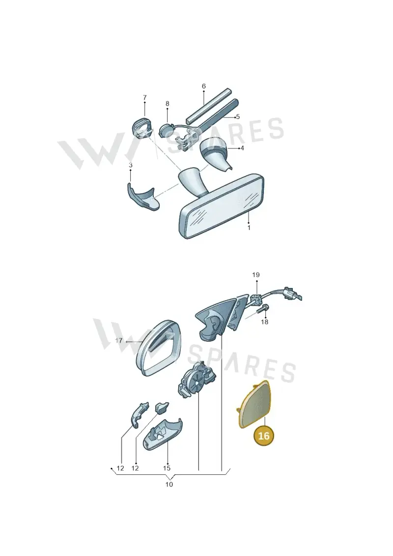 4F0857536AP — Skoda Superb comfort (2008-2013) diagram 632857400, position 16