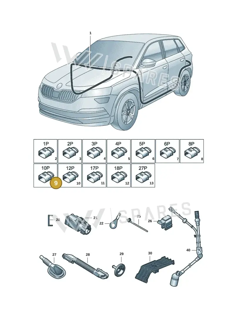 4F0937743 — Skoda Kodiaq (2018-2022) diagram 804971084, position 9