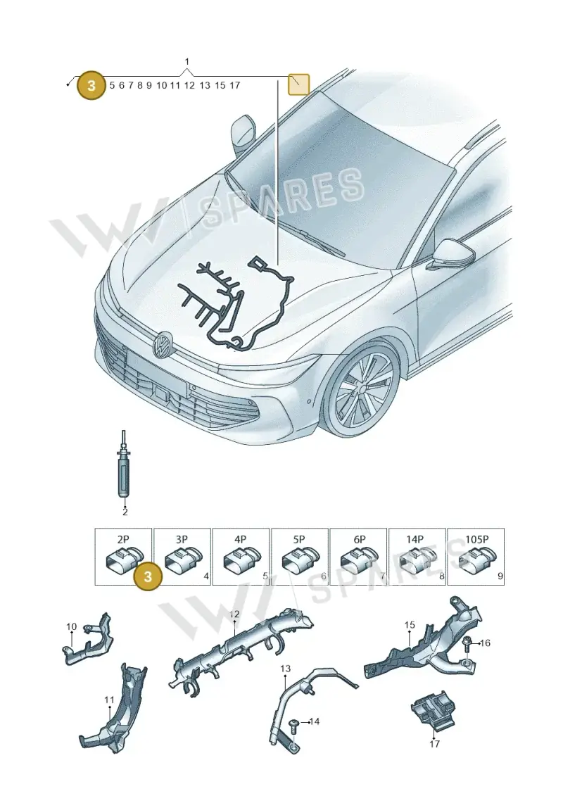 4H0971921 — Skoda Kodiaq (2024-) diagram 3j0971285, position 3