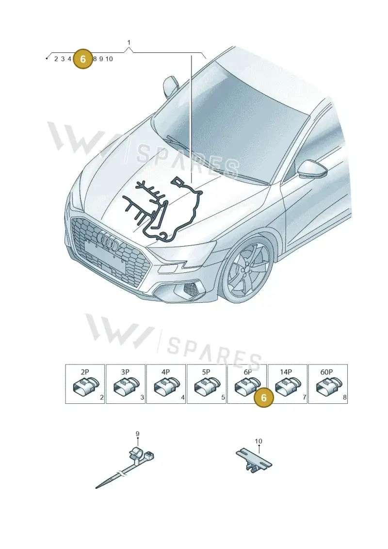 4H0973713B — Skoda Octavia (2019-2024) diagram 596971050, position 6