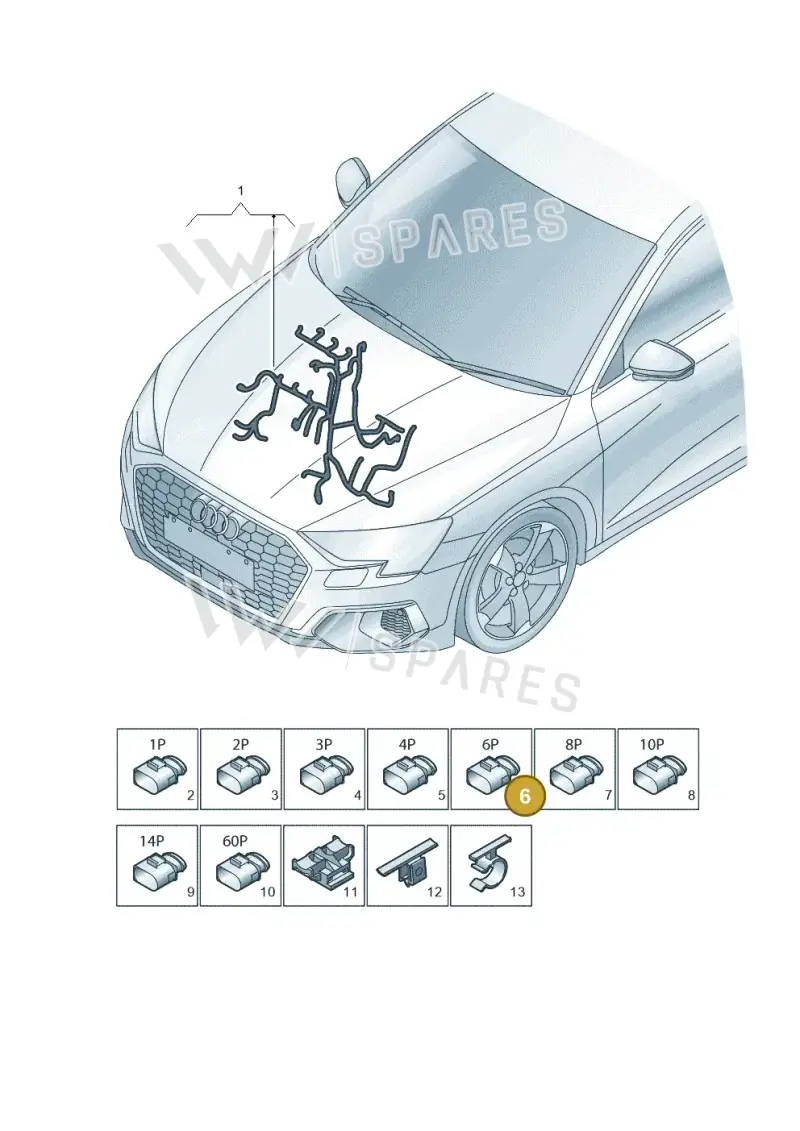 4H0973713B — Skoda Octavia (2019-2024) diagram 596971100, position 6